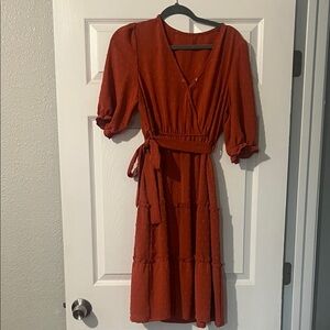 Elegant Rust Dress